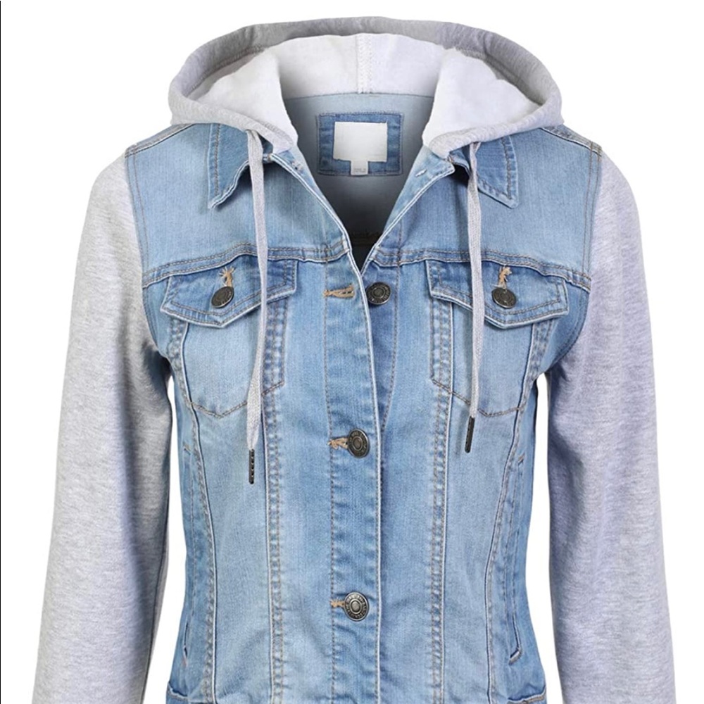 Gray Hoodie Jean Jacket